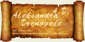 Aleksandra Drenovčić vizit kartica